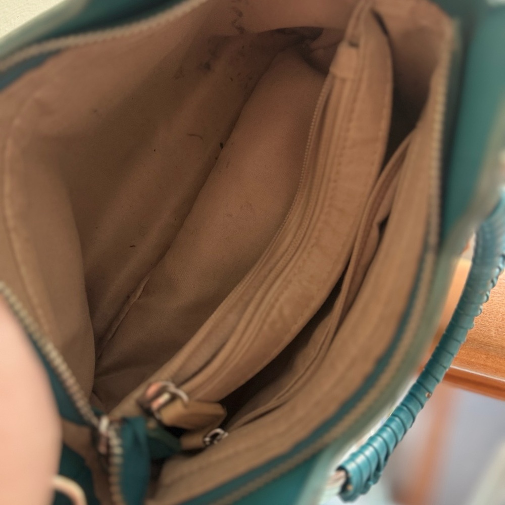 Mini Whipstitch handle marine blue/Teal bag - Picture 4 of 4